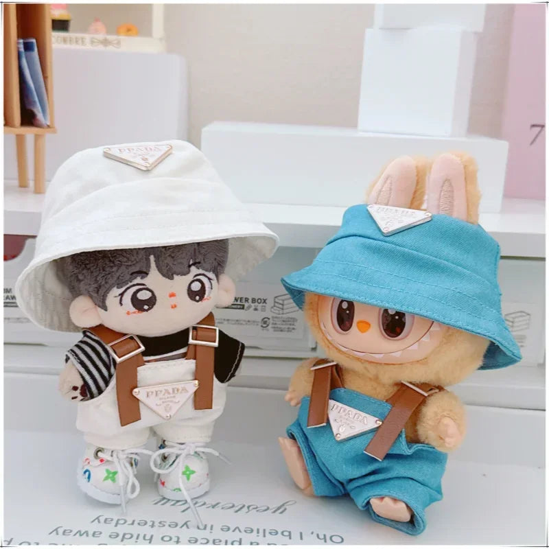 For 17cm Labubus Mini Doll Clothes Outfit Hat Clothes Shoes Labubu II Doll Accessories Cultivate Sitting Party Game Toys - Belvar