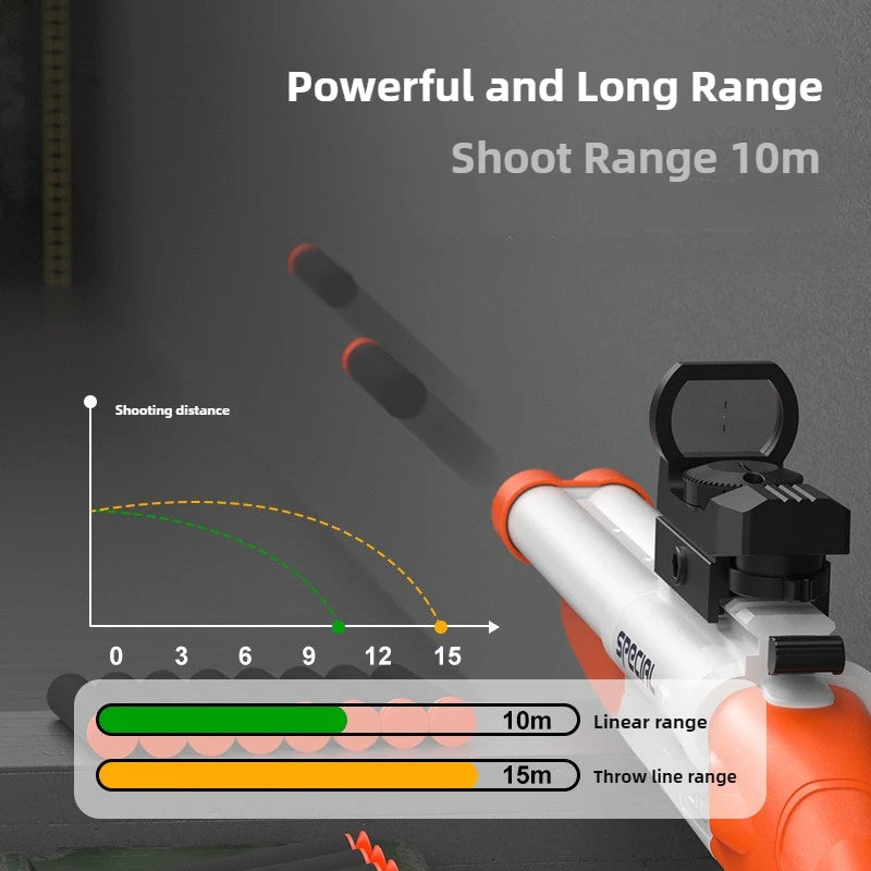 Toy Gun S686 Rifle Double Barreled Airsoft Launcher Dual Soft Bullets Outdoor Sports Game Pistola Shot Gun Weapon for Kids Gift
