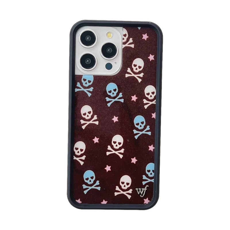 Wildflower wf Wild Flower Bones ice skates Phone Case for iPhone 15 14 13 12 16 Pro Max Plus 16pro 3D WF Metal Cover Funda