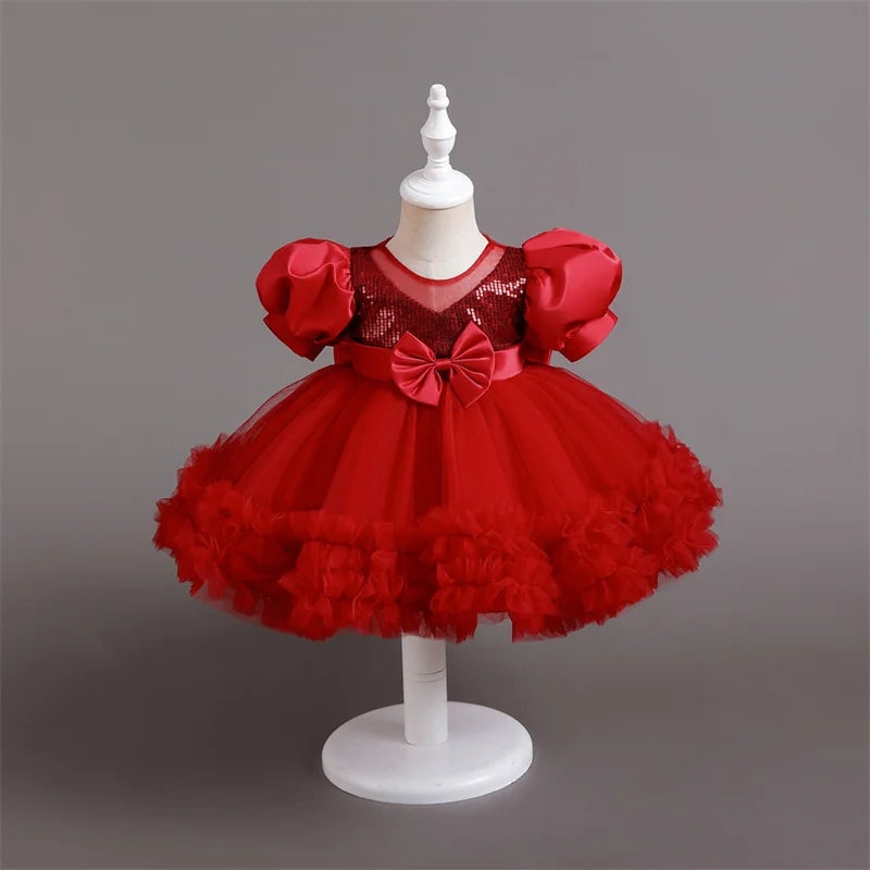 Toddler Baby Baptism Dresses First Birthday Dress For 0-5 Years Baby Girl Clothing Princess Party Dress Christening Gown