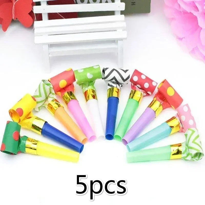 30pcs Kids Game Whistle Birthday Supplies Fun Polka Dot Whistle Party Favors Loot Bag Stuffers Sound Making Toys