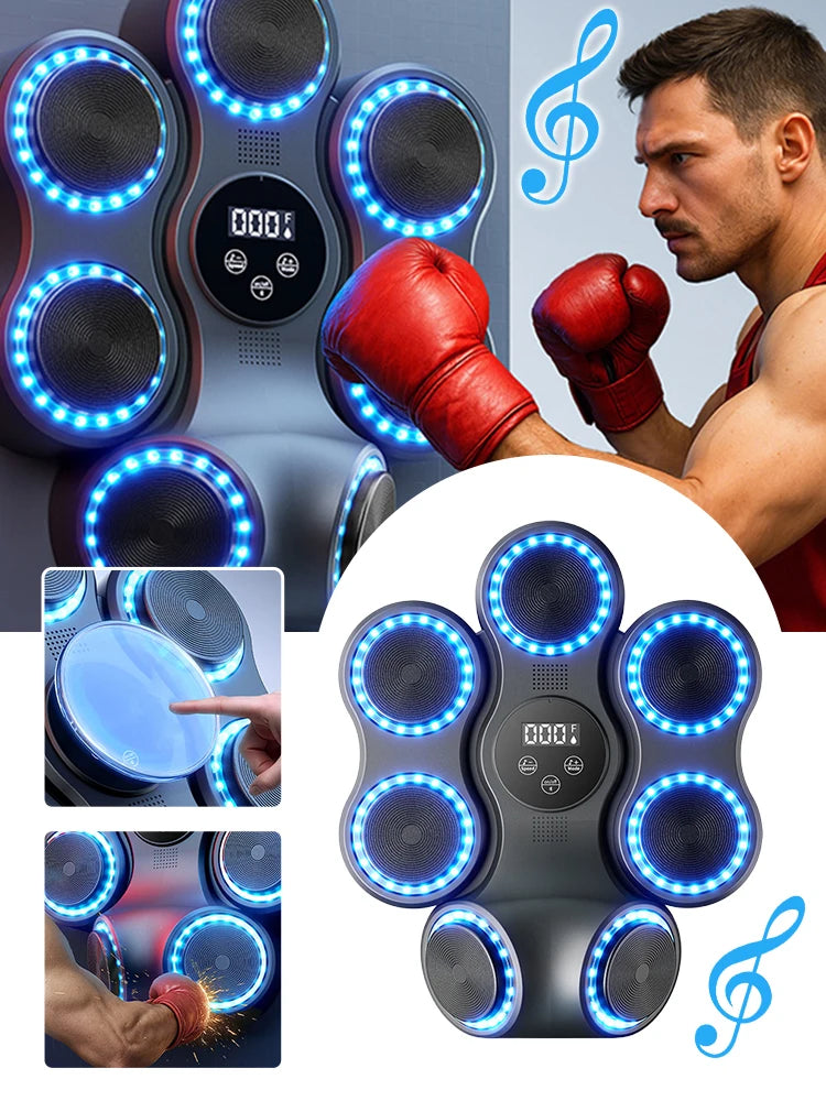 2025 New Music Boxing Machine Bluetooth Adult Electronic Wall Target HookPunch Equipment Target Wall Mounted Gym Home Equipment