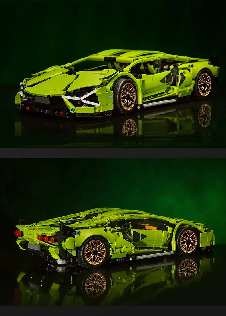 Technical Building Blocks Racing Car Static Model Or Remote Control Electric RC Car Version Optional Construction Toys For Boys