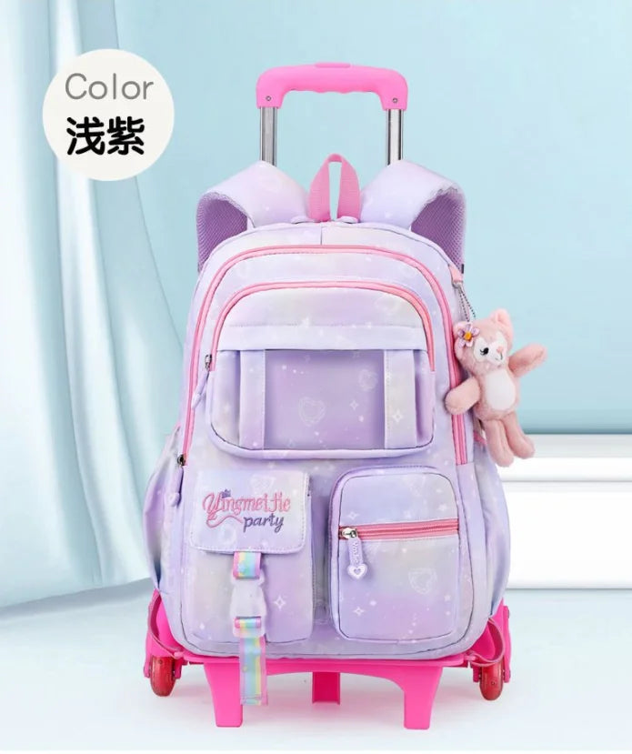 School Rolling backpack Bags school wheeled backpack for girls  kids School trolley bag for girls school bag wheels for girls