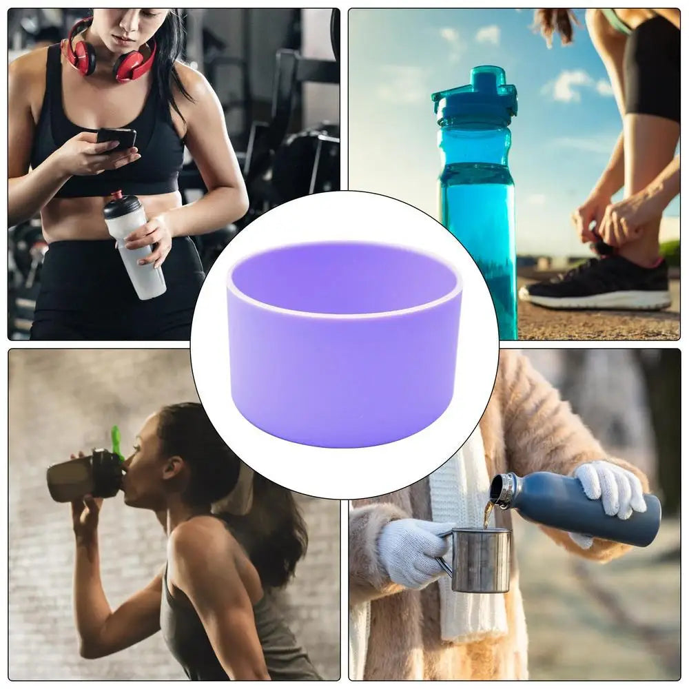Water Bottle Silicone Boot Cover Silicone Water Bottle Boot Anti-Slip Bottom Cover Bottle Tumbler Boot Water Bottle Accessories