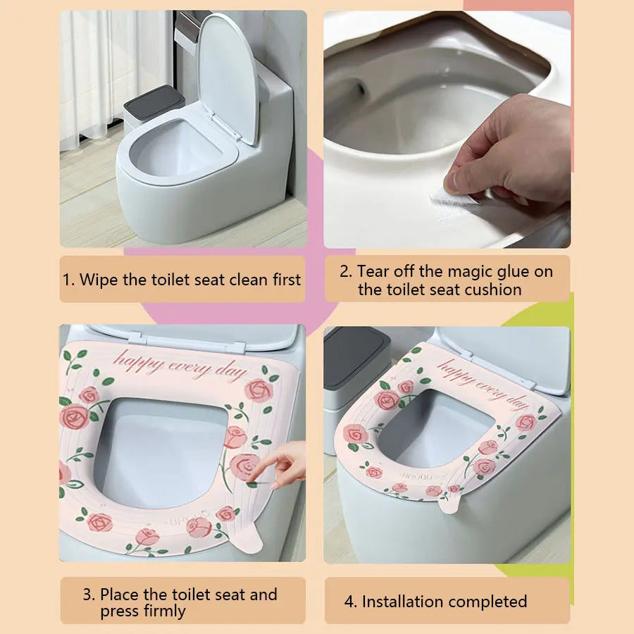Waterproof toilet seat cushion All year round universal toilet seat ring foam silicone pad Summer Toilet Seat Cover Pads