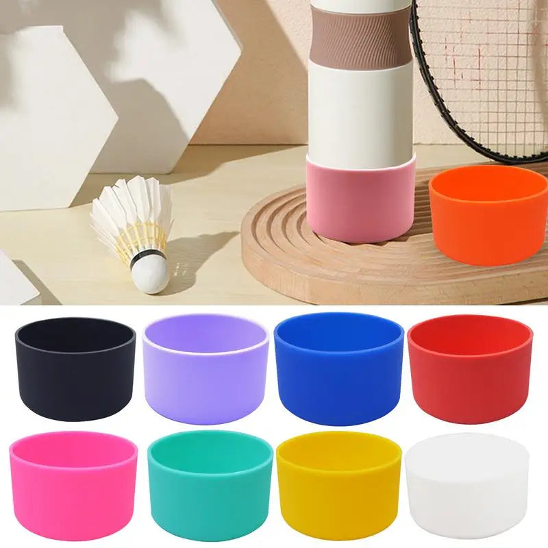 Water Bottle Silicone Boot Cover Silicone Water Bottle Boot Anti-Slip Bottom Cover Bottle Tumbler Boot Water Bottle Accessories