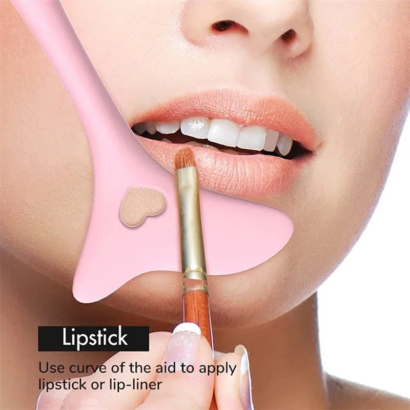 wholesale Multi-functional Eyeliner Stencil Wing Tips Silicone Eyeliner Aid Drawing Lipstick Wearing Aid Reusable Makeup Tools