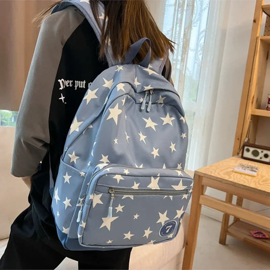 Star Backpack for Women Men 17 Inch Star Laptop Backpack College Bag Cute Travel Backpack Student Back To School Casual Bookbag