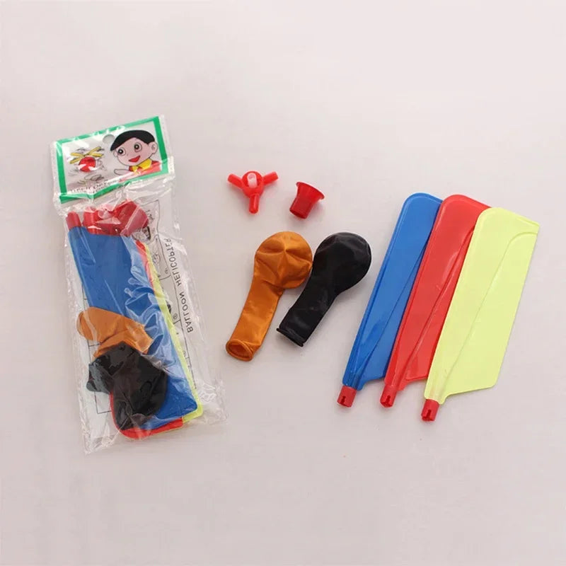 3PCS Air Balloon Helicopter Toy Funny Balloon Ortable Outdoor Helicopter Flying Kid Birthday Party Children's Day Interest Game