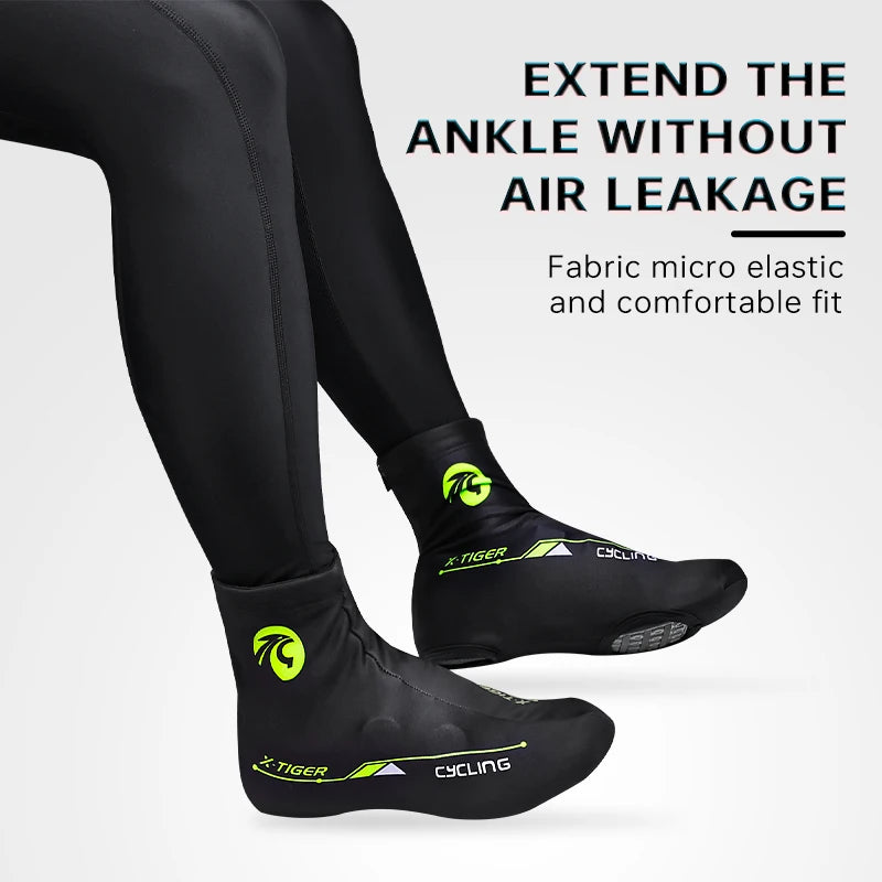 X-TIGER Winter Cycling Sport Shoe Cover Boot Warm Covers Thermal Windproof Overshoes MTB Bicycle Riding Racing Shoes Protector