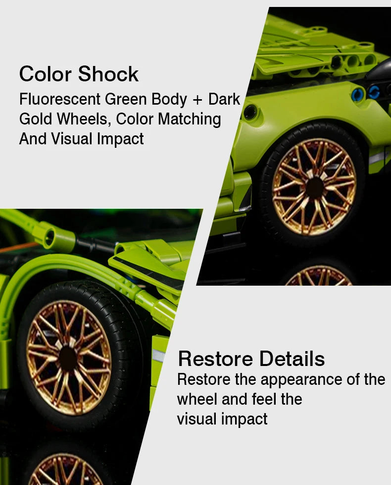 Technical Building Blocks Racing Car Static Model Or Remote Control Electric RC Car Version Optional Construction Toys For Boys