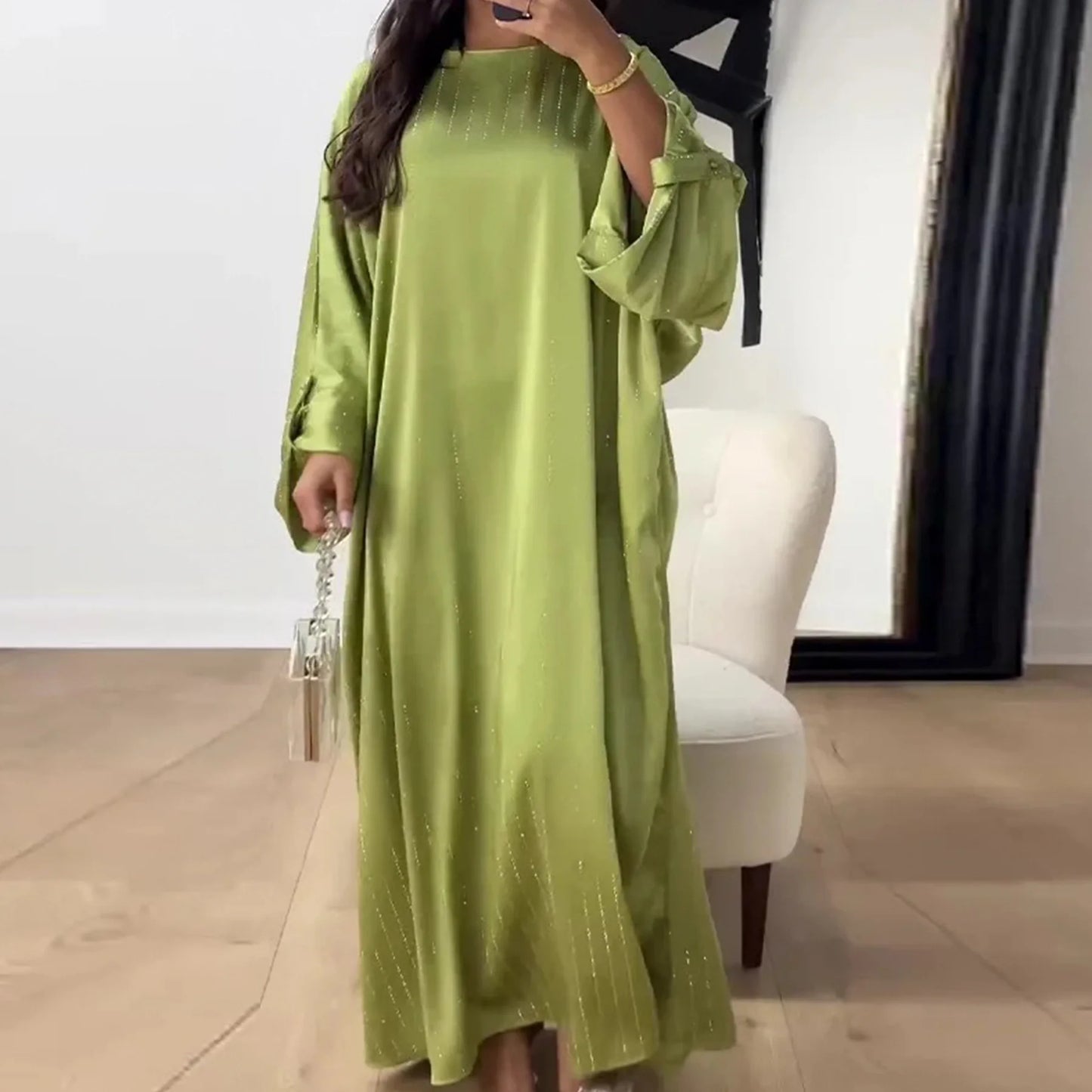 2025 Luxury Dubai Abaya Dress for Muslim Women Ramadan Eid Saudi Arabia Party Jalabiya Clothing Islamic Turkey Modest Long Robe