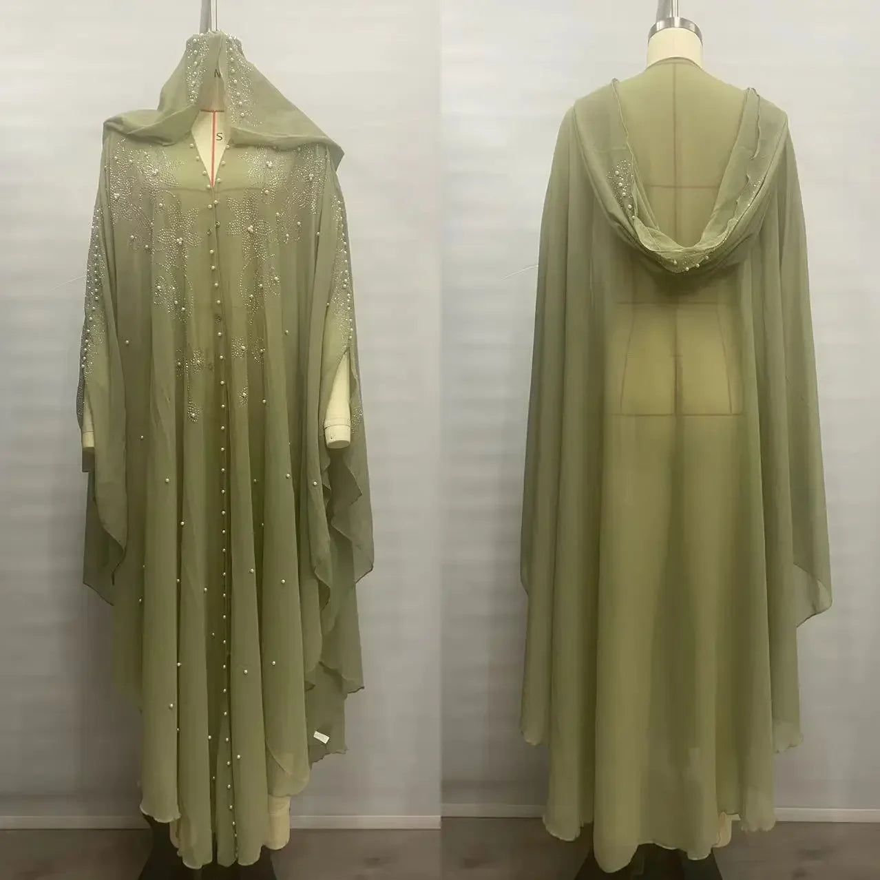 Thin Hooded Cloak Women Clothing Cape Dress Fashion Clothes Vintage Streetwear Ponchos Coats Jackets Bling Diamond Party