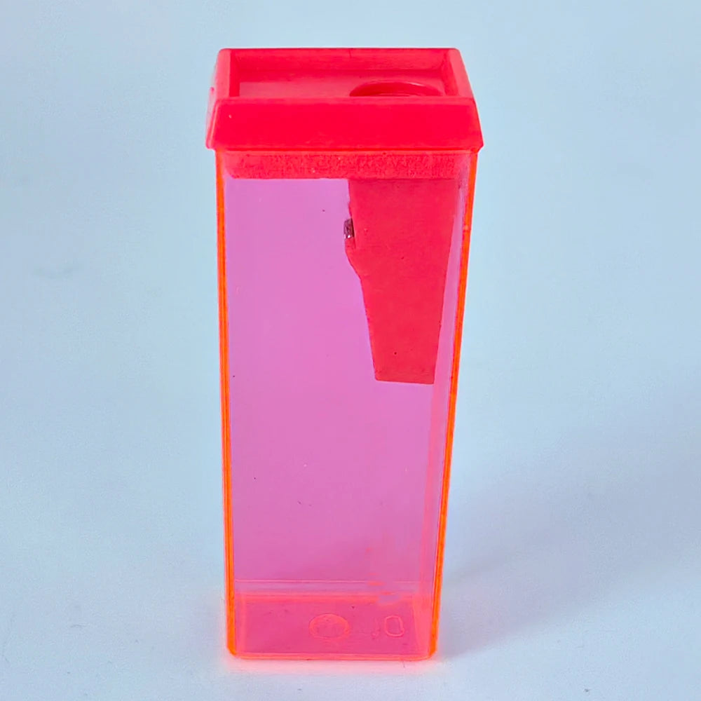 Rectangle 4 Colors  Pencil Sharpener Transparent Smart Sharpers Long Service Life For Office 557
