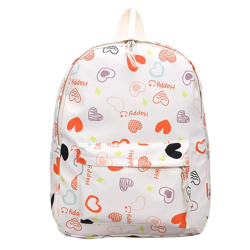 Waterproof Nylon Book Bag Teenage Large Capacity College Backpack Fashion Students School Bag Cute Travel Backbag College Bag