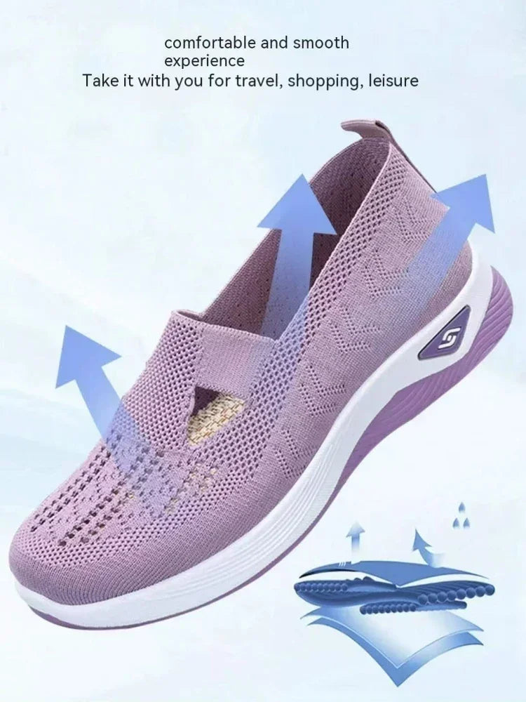 Orthopedic Shoes for Women Walking Shoes Slip On Arch Support Memory Foam Breathable Sneakers Summer Comfortable Casual Trainers - Belvar