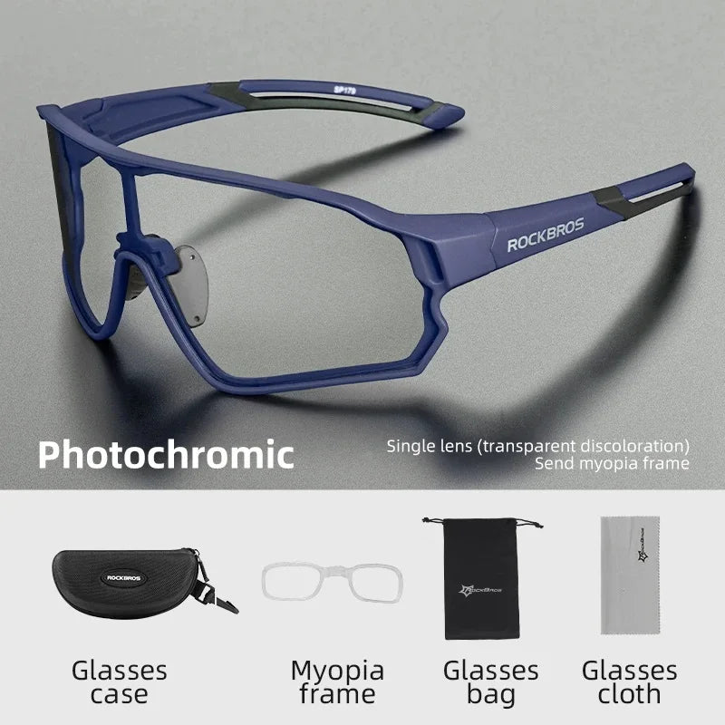 ROCKBROS Bike Glasses Polarized / Photochromic UV400 Sun Protection Sports Eyewear Bicycle Sunglasses MTB Road Cycling Glasses