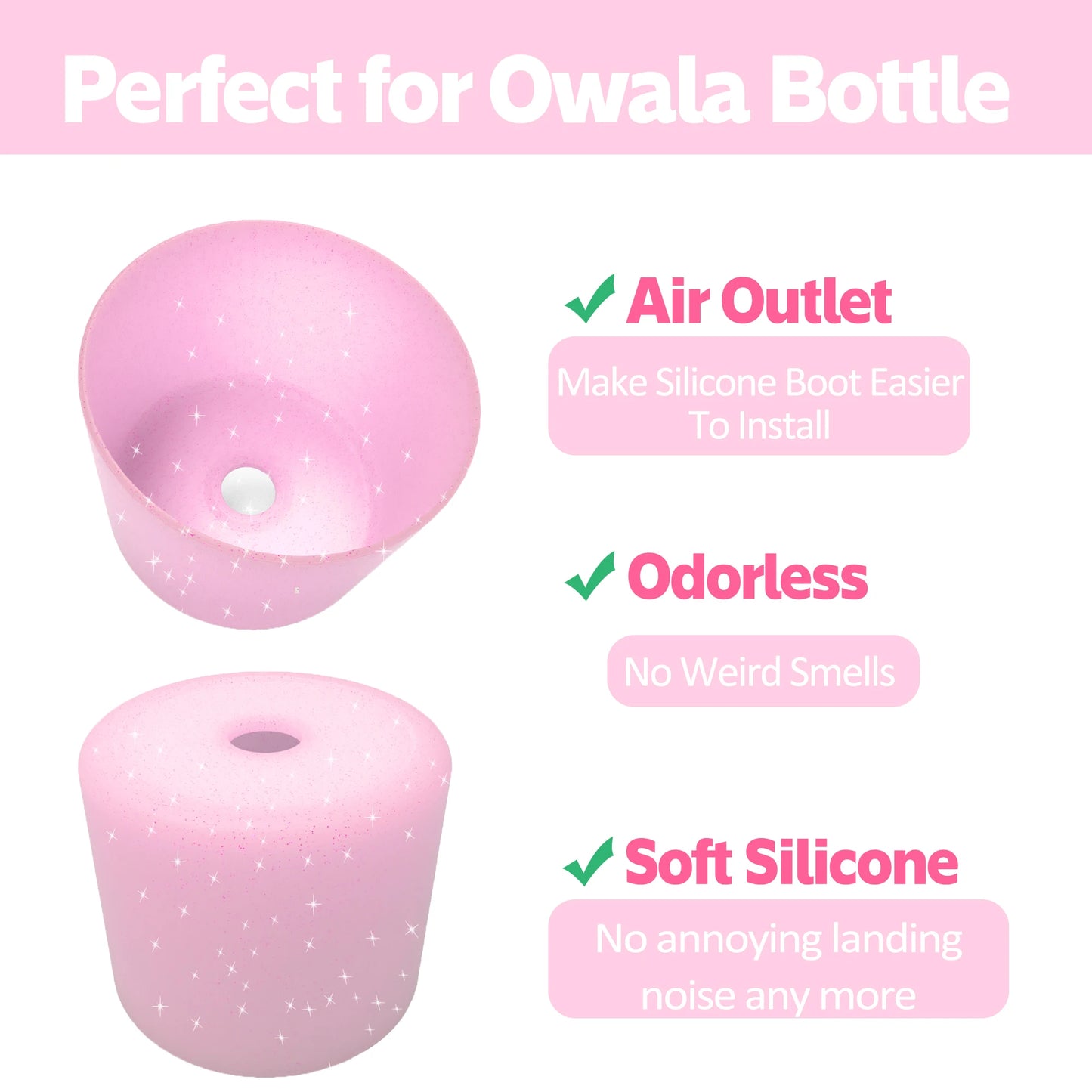 Silicone Water Bottle Boot For Owala 24oz 32oz Anti-Slip Protective Sleeve Bottom Bumper Protector Twist And Flip