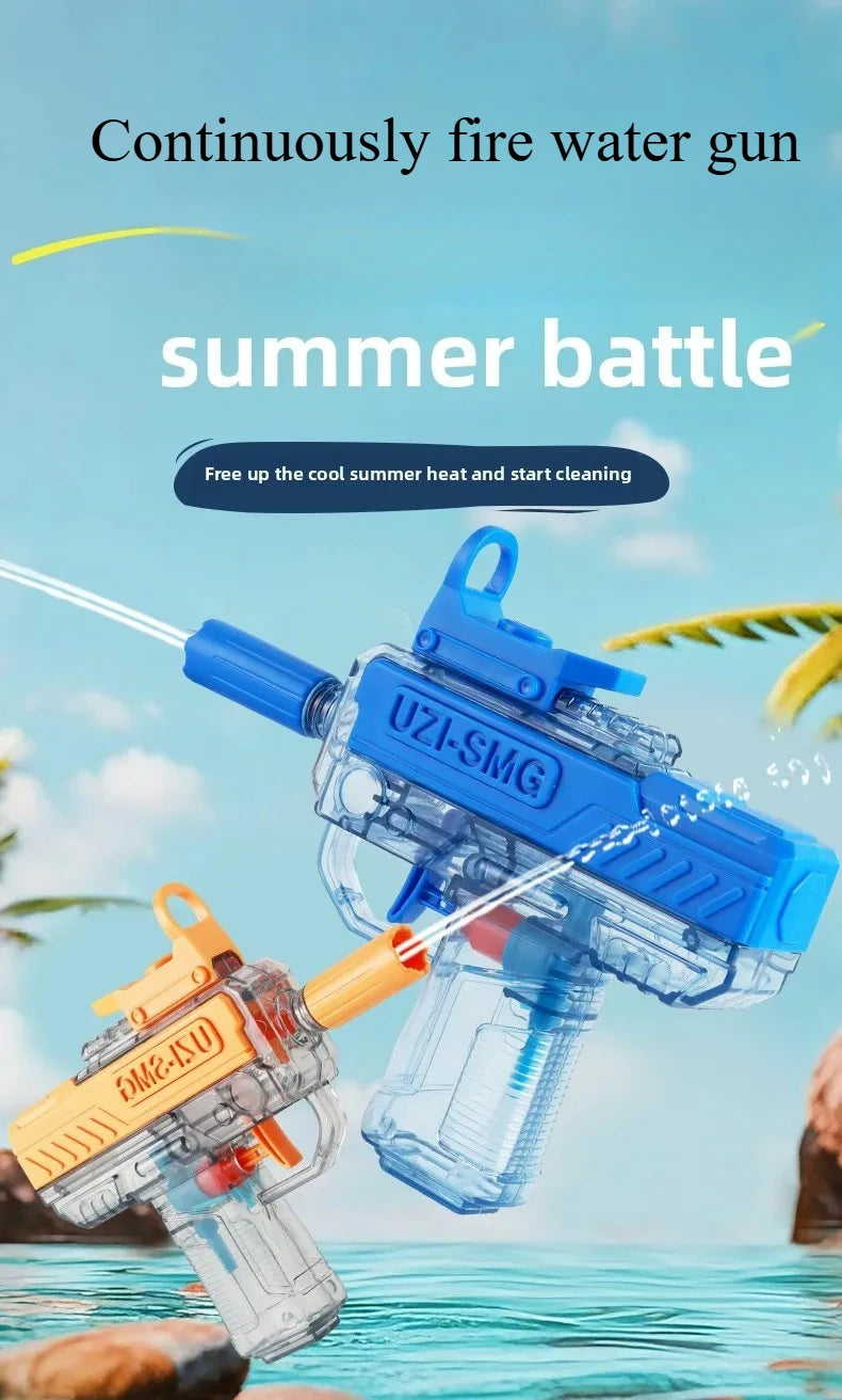 Summer Water Gun Non Electric Pistol High-pressure Full Automatic Shooting Water Beach Toy Gun for Kid Adult Interesting Game