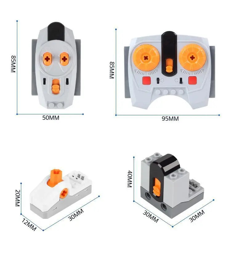 Technical Electronic Building Block MOC Refit Accessories Micro-motor RC Power Functions Parts Creative DIY Car Bricks Kids Toys