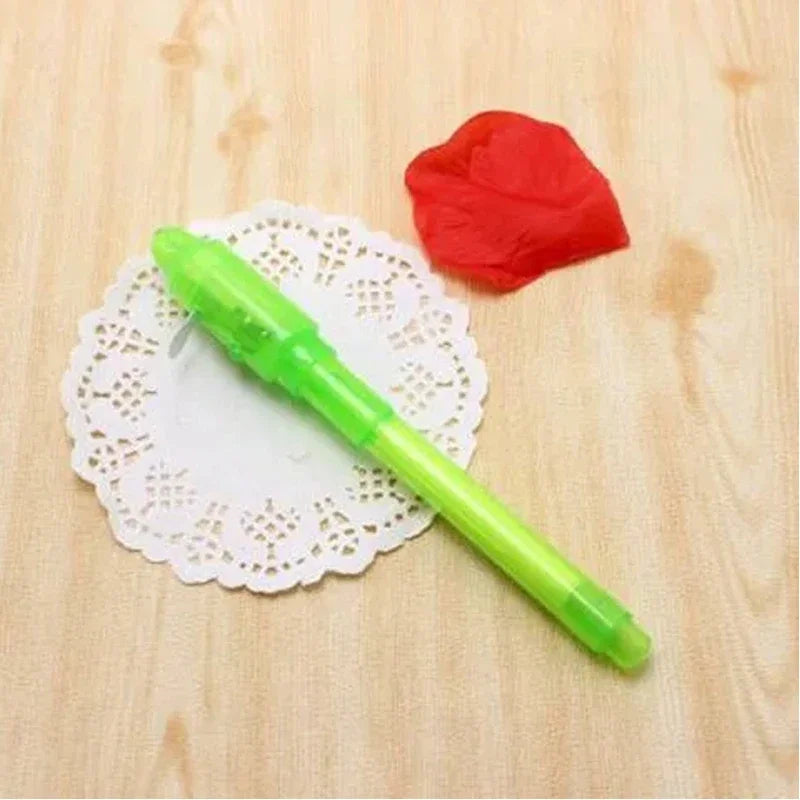 1/4 Pcs Invisible Ink Pen  Spy Pen with UV Light Magic Marker for Secret Message Treasure Box Prizes Kids Party Favors Toys Gift