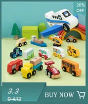 Variety Of Optional Track Magnetic Cars Multi-Purpose Vehicles Compatible Brand Wooden Scene Track Car Toys Children's Gifts W09