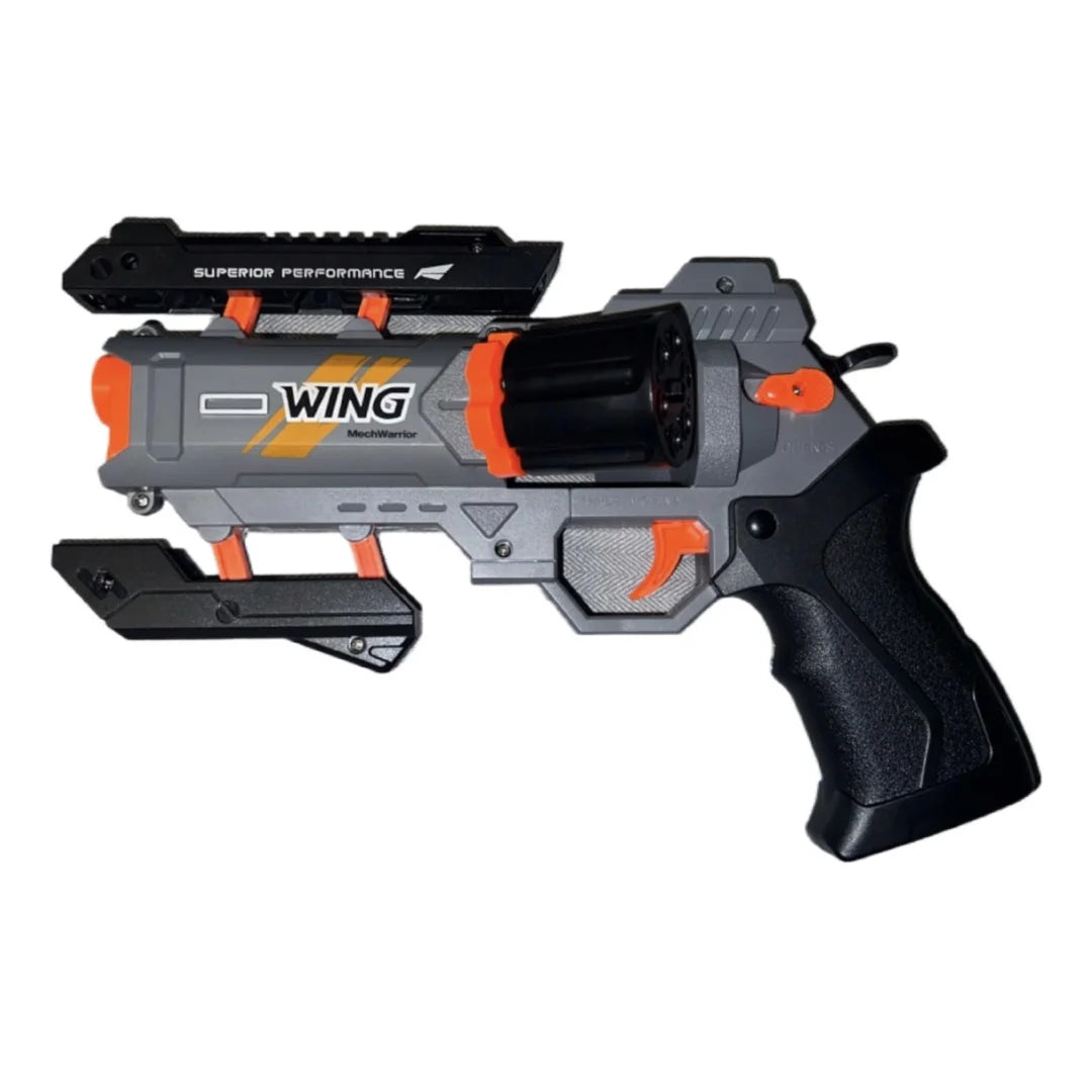 SOFT Foam Dart Revolver Blaster ,Safe Soft Foam Bullets, Lightweight & Easy to Use, Outdoor Indoor Toy for Kids Ages 6+