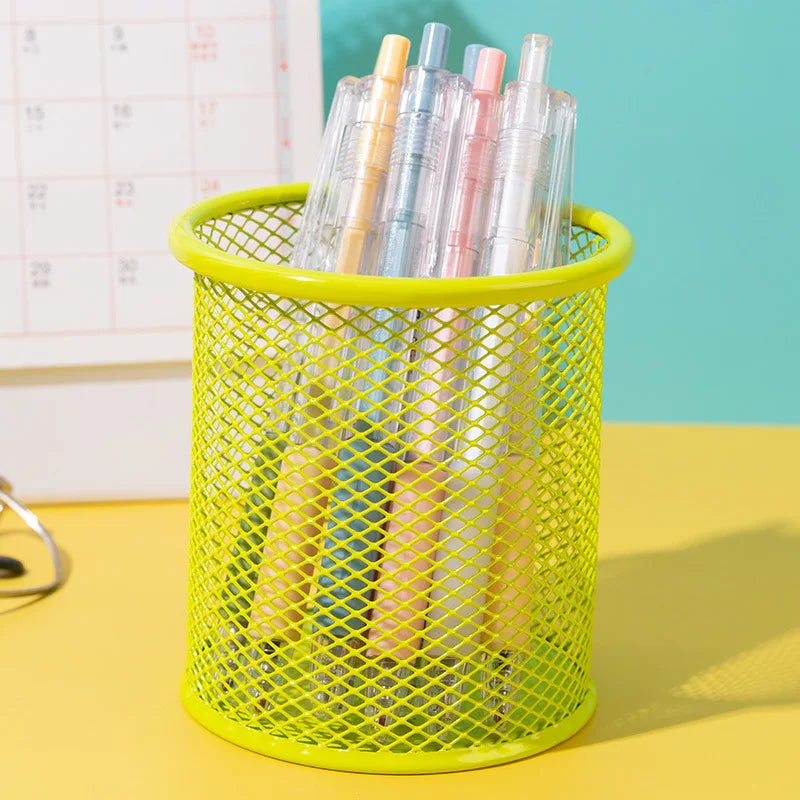 1Pcs New Pencil Holder Office Desk Metal Mesh Square Pen Pot Cup Case Container Organiser Durable Pencil Case