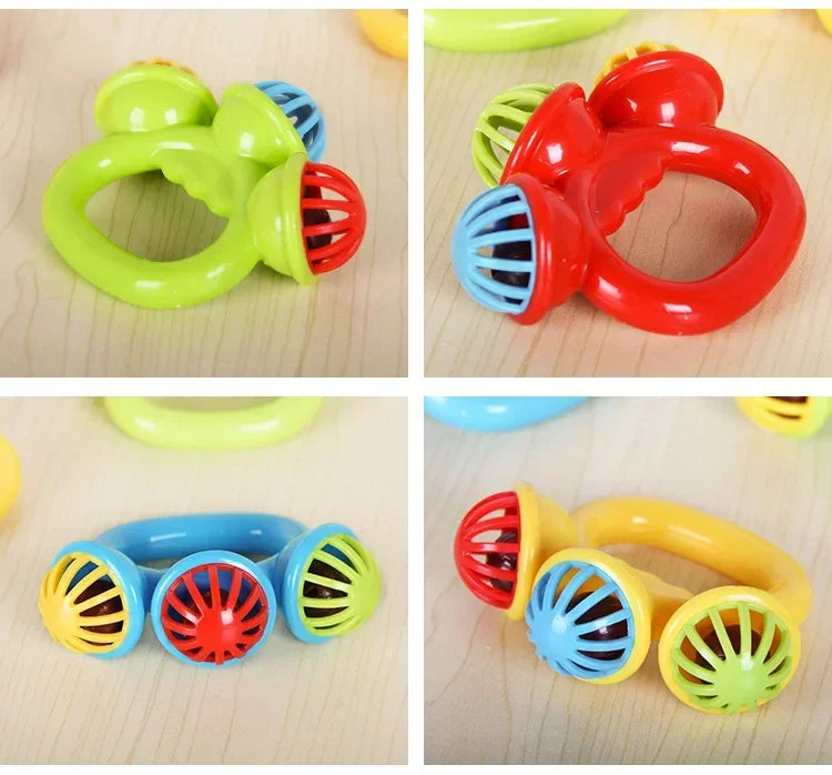 1/4PCS Newborn Hand Rattle Ball Baby Toys Grasping Hand Bell Sensory Toys Kids Safety Materials Toys for Baby Children Best Gift
