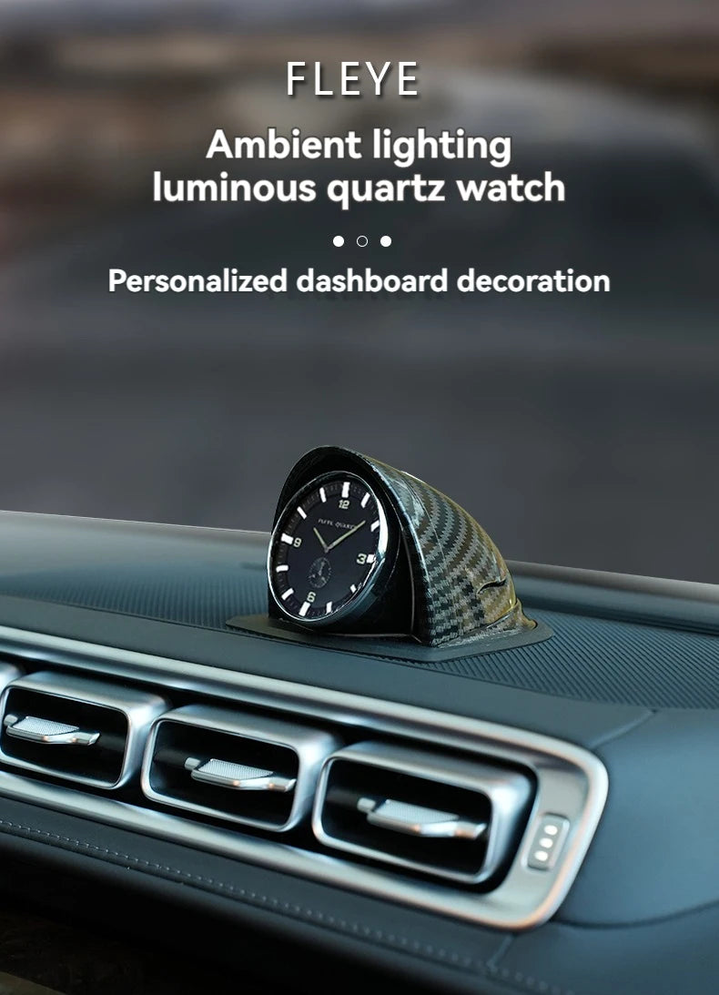 Universality Ambient lighting Car Interior Alarm Car Clock Car Dashboard Clock Car Watch Car Accessories Advanced Creative Clock