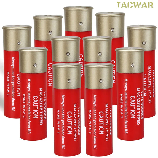 12 Pack Airsoft Shotgun Shells, 15 Round BBs Standard Airsoft Magazine for Multi & Single-Shot Airsoft Shotguns Accessories