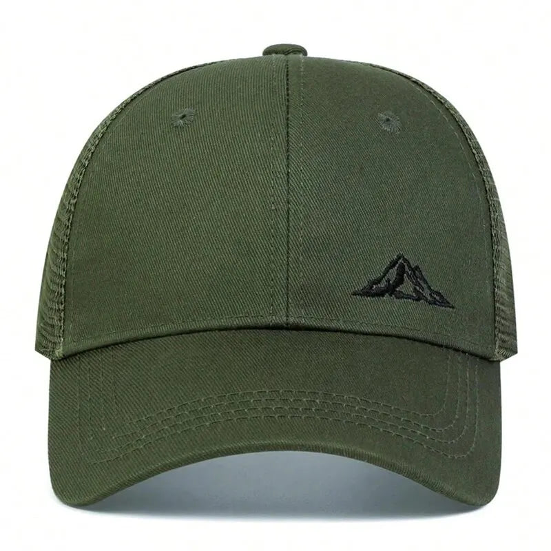 Unisex Mountain Range Embroidery Baseball Net Caps Spring and Summer Outdoor Adjustable Casual Hats Sunscreen Hat
