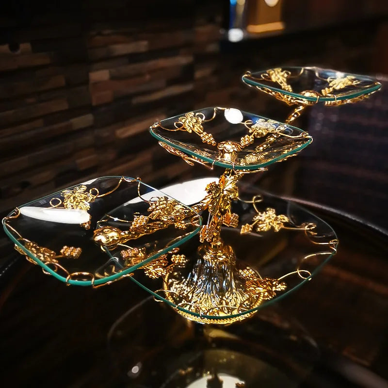 Kitchen Unique Plates Organizer Elegant Multifunctional Advanced Plates Pretty Luxury Charolas Decorativas Room Decoration