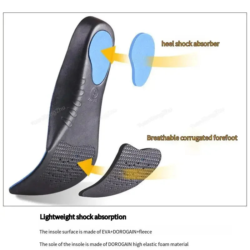 1Pair Sneakers Insoles Arch Support Orthopedic Shoes Insole for Feet Shock absorbing Shoe Pads Comfort Shoe Sole
