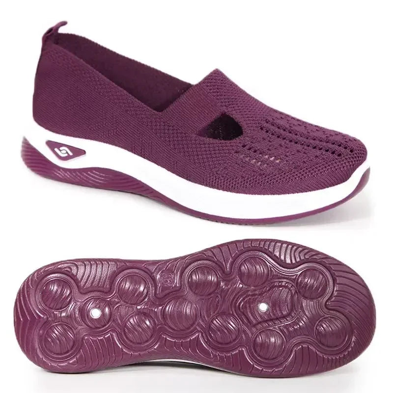 Orthopedic Shoes for Women Walking Shoes Slip On Arch Support Memory Foam Breathable Sneakers Summer Comfortable Casual Trainers - Belvar