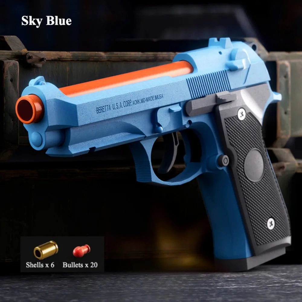 Soft Bullet Airsoft Sig17 Throwing Shell Toy Gun Outdoor Sports CS Game Empty Hanging Weapon Pistol for Kids Boys Birthday Gift