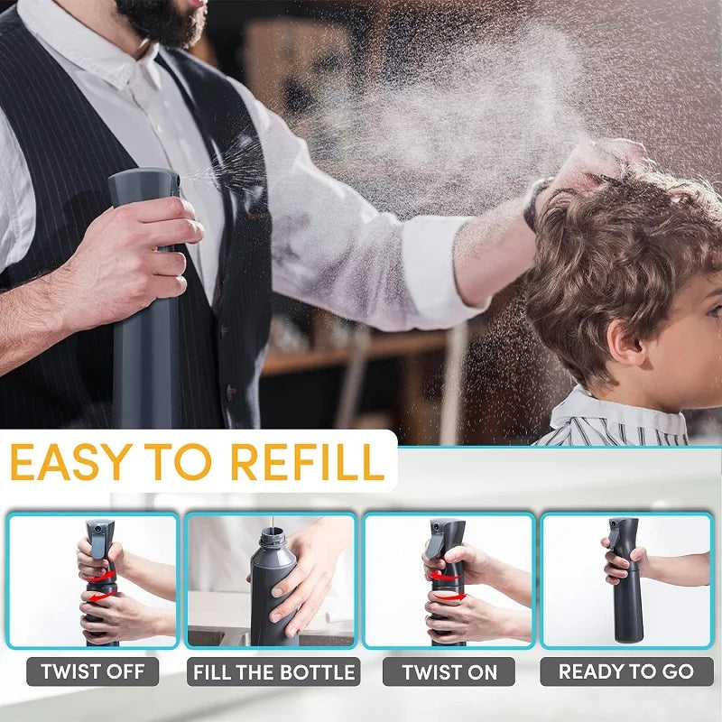 3PCS Professional Barber Neck Duster Set Haircut Beard Shaving Brush Spray Bottle Hairdresser Cleaning Brush Salon Styling Tools