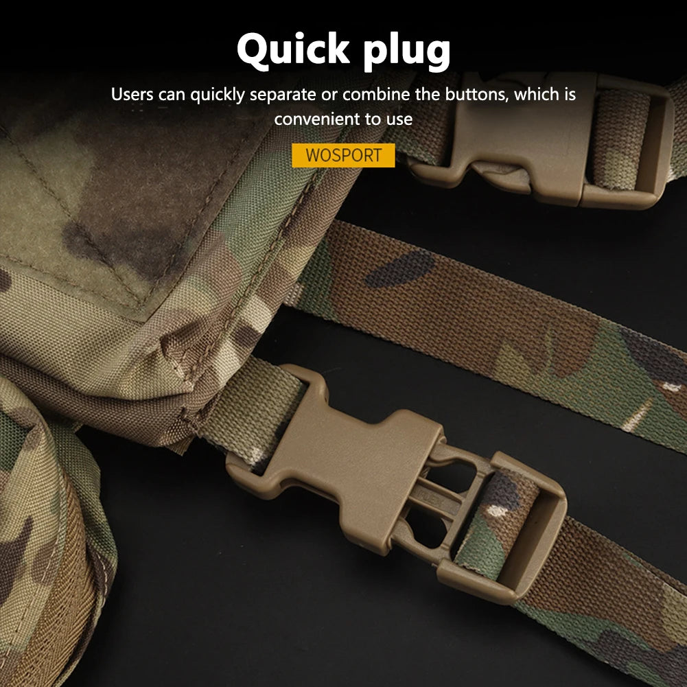 2/4pcs SRB Mount Webbing Buckle Clip Tactical Quick Attach Backpack Buckle Modular Attachment Detachable for Hunting Belt Bag