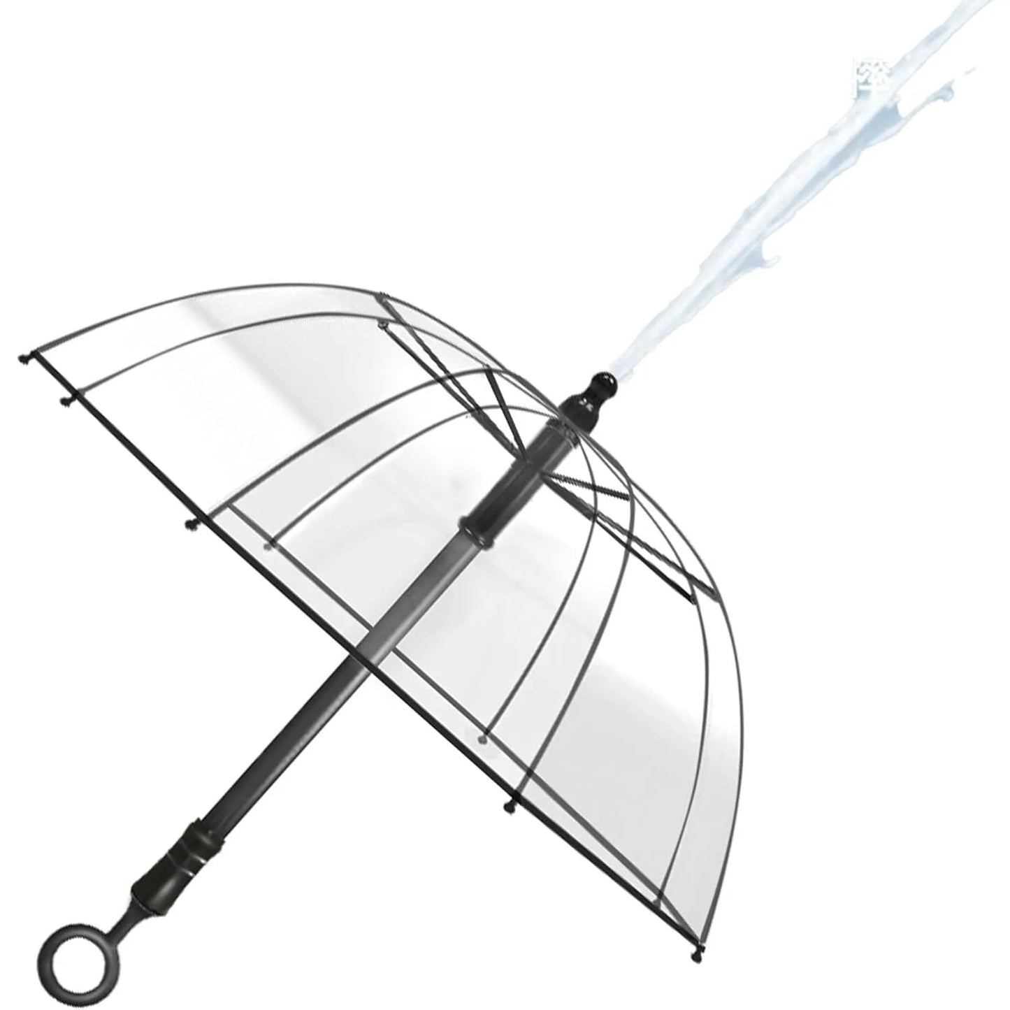 Water Gun Umbrella: Transparent Squirt Gun Shoots 27ft, Dual-Use for Rain and Play, Perfect for Pool Parties