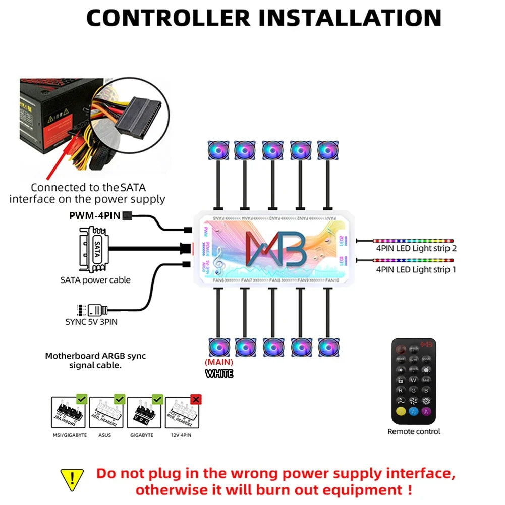 120mm Friador De Ventilador De Computador 6PIN RGB 12 Cm Silencioso Ventilador 5V RGB Velocidade De Ventilador Aura Sync
