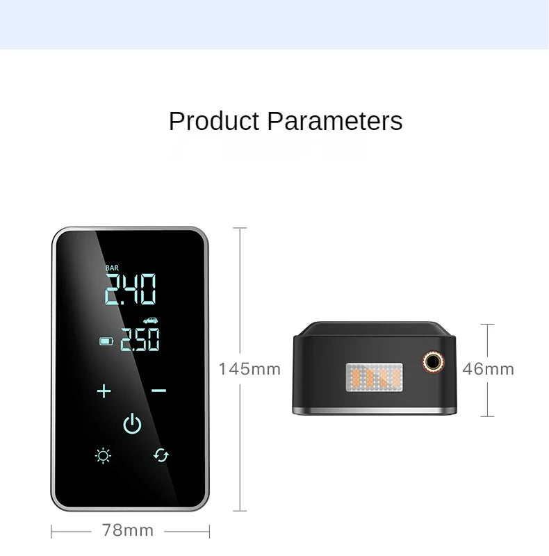 Wireless Air Pump 150psi Touch Screen Portable Electric Tire Inflator For Car Bicycle Motorcycle Mini Air Compressor Injector