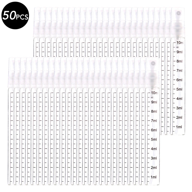 10/20/50PCS 3ml 5ml 10ml Perfume Refillable Spray Bottle Portable Glass Atomizer Container Small Sample With Dispenser Tool