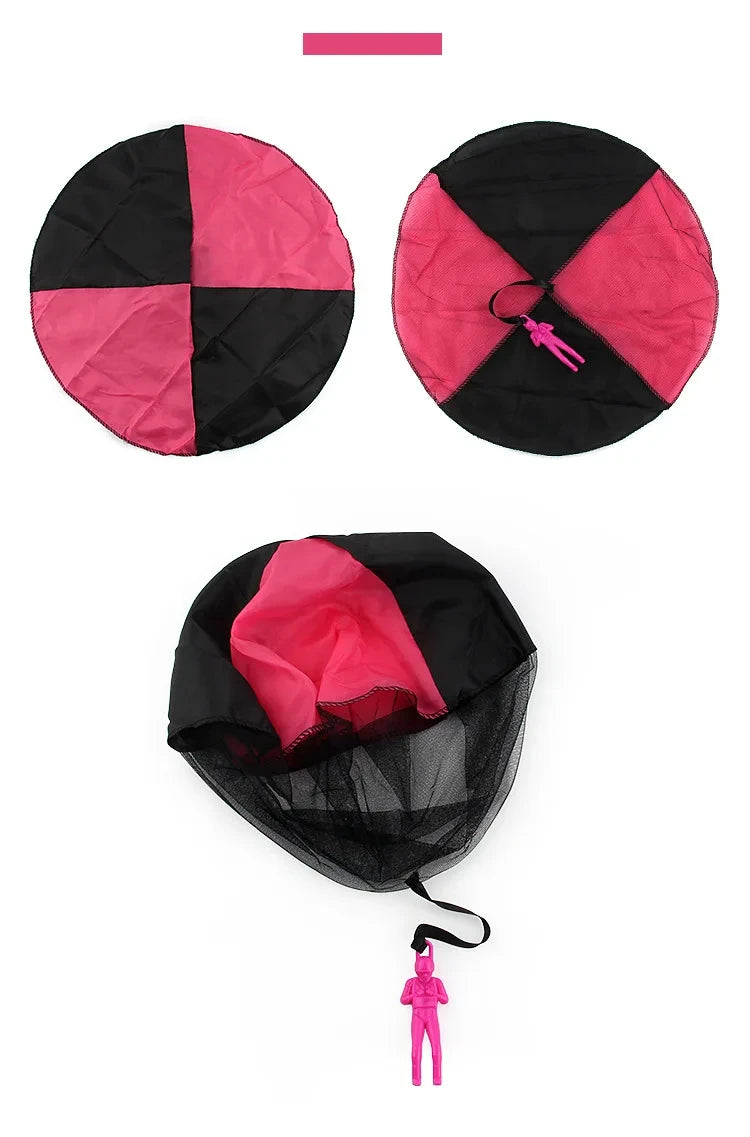 1/6 Sets Hand Throwing Parachute Kids Outdoor Funny Toys Game Play Toys for Children Fly Parachute Sport with Mini Soldier Game