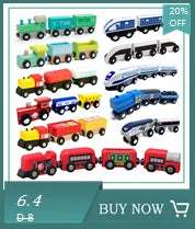 Variety Of Optional Track Magnetic Cars Multi-Purpose Vehicles Compatible Brand Wooden Scene Track Car Toys Children's Gifts W09