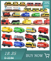 Variety Of Optional Track Magnetic Cars Multi-Purpose Vehicles Compatible Brand Wooden Scene Track Car Toys Children's Gifts W09