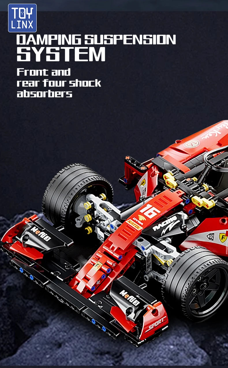 ToylinX F1 RC Race Cars Building Sets MOC Remote Control Building Blocks Car Cool Collectible Model Car Kits Toys Christmas Gift