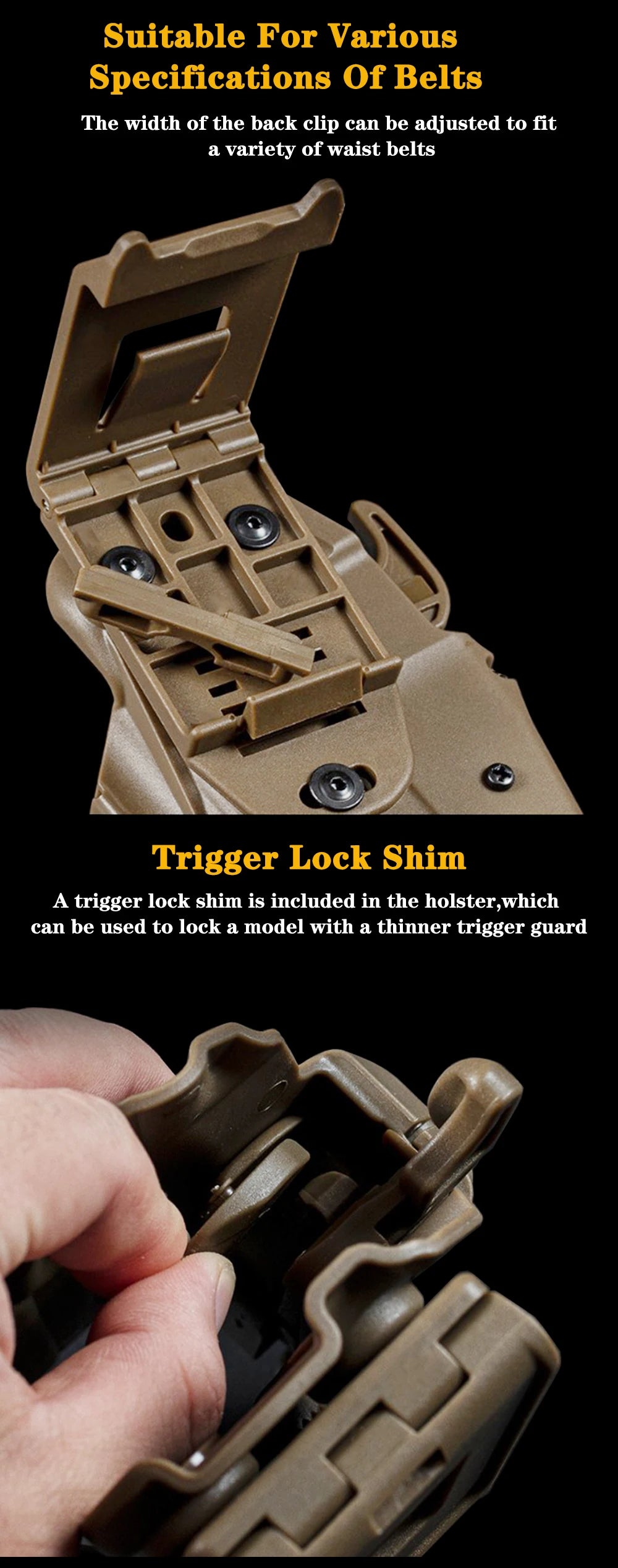 Tactical Universal Quick Pull Gun Holster for GLOCK 17/20/21/22/31/37.GRAND POWER 45/P1/P11/P40.H&K 45/VP40.S&W M&P 22/SW40F