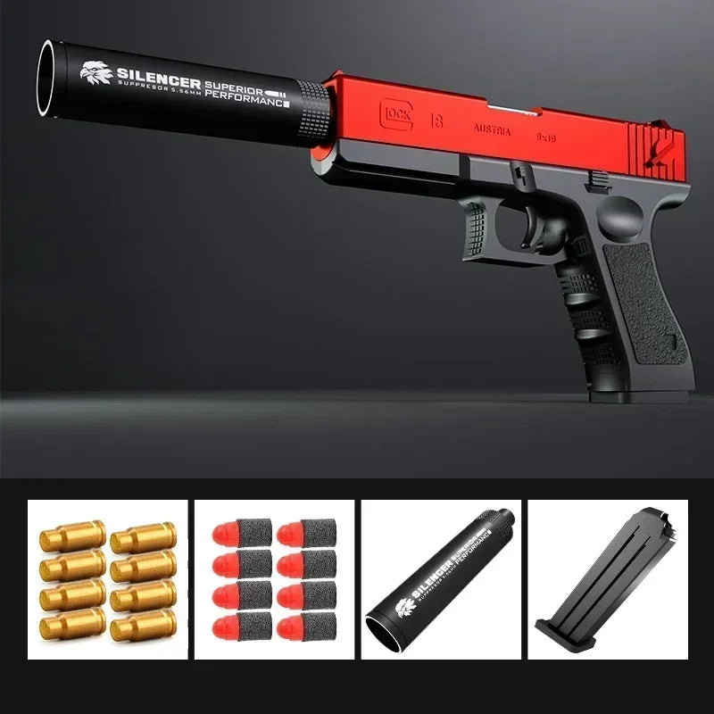2025Newest Shell Ejecting  Airsoft Pistol Soft Bullet Toy Gun Weapon Children Armas Shoot Outdoor Game Boys gift