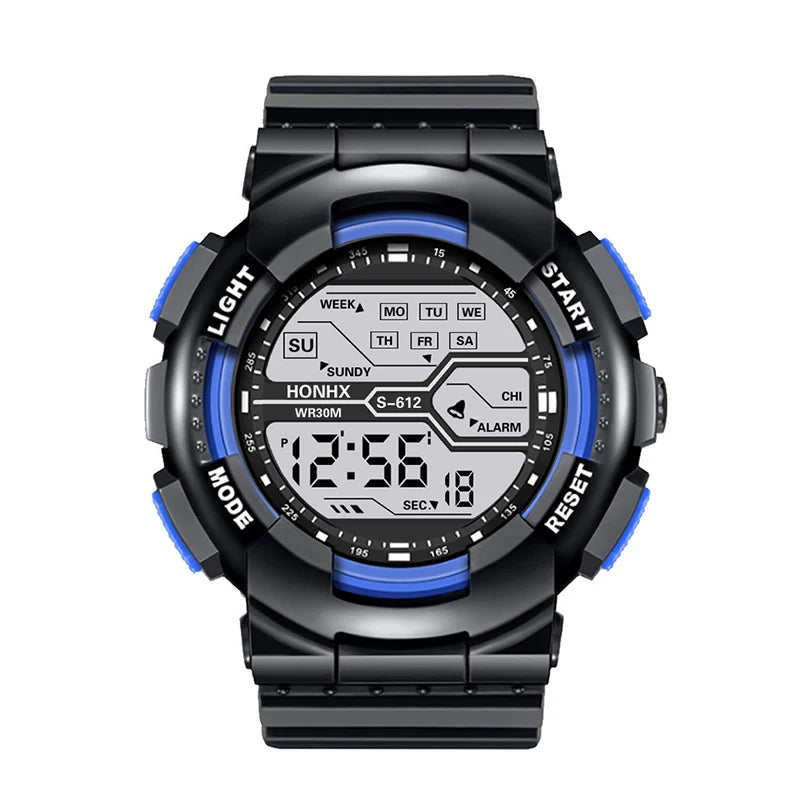 YIKAZE Men's Digital Electronic Watch Sports Glow 55mm Large Dial Student Outdoor Adventure Trend Multifunctional Watches Clock